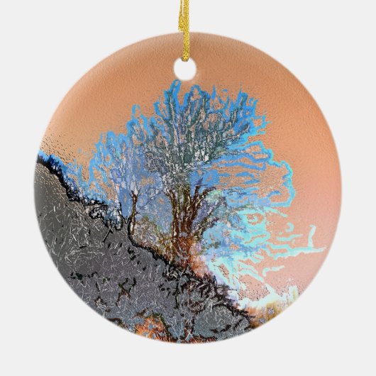 LONE TREE KERAMISCH ORNAMENT (Achterkant)