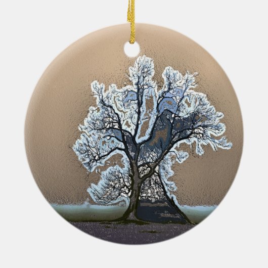 LONE TREE KERAMISCH ORNAMENT (Achterkant)