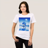 Lone tree on a small island Tri-Blend shirt (Voorkant volledig)