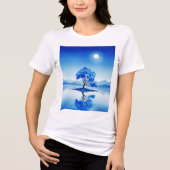 Lone tree on a small island Tri-Blend shirt (Voorkant)