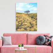 Lone tree op het platteland uitzicht canvas print (Insitu (Woonkamer))