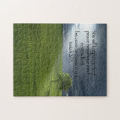 Lone Tree Sunshine Christelijke Bijbelverse Legpuzzel (Horizontaal)