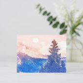 Lone Tree-Waterverf Briefkaart (Staand voorkant)