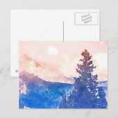 Lone Tree-Waterverf Briefkaart (Voorkant / Achterkant)