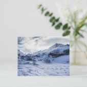 Lone Trekker in Thick Mountain Snow (Himalaya) Briefkaart (Staand voorkant)