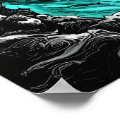 Lone Voyager - Surrealistische Stormy Zee Fantasy Poster (Hoek)