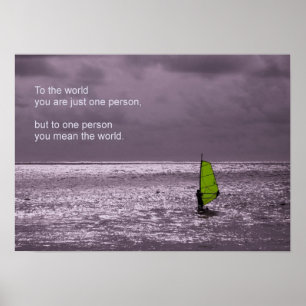 Lone Windsurfer - vriendschap Poster