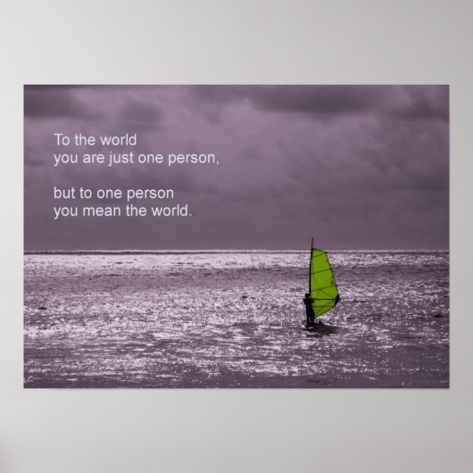 Lone Windsurfer - vriendschap Poster (Voorkant)