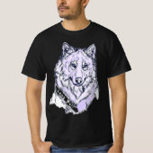 Lone Wolf Amethyst Paarse T-shirt (Voorkant)