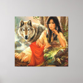Lone Wolf Canvas Afdruk