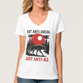 Lone Wolf Code – niet asociaal, maar anti-B.S. T-shirt (Voorkant)