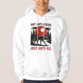 Lone Wolf Code – Not Anti-Social, Just Anti-B.S. Hoodie (Voorkant)