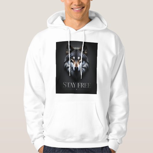 Lone Wolf Design - Blijf gratis hoodie (Voorkant)