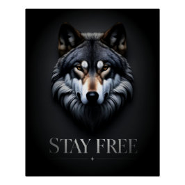 Lone Wolf Design - Blijf gratis Poster