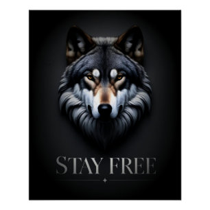 Lone Wolf Design - Blijf gratis Poster
