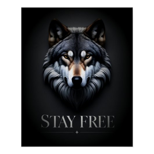 Lone Wolf Design - Blijf gratis Poster (Voorkant)