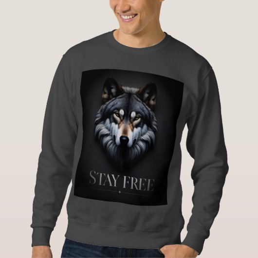 Lone Wolf Design - Blijf gratis sweatshirt (Voorkant)