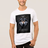 Lone Wolf Design - Blijf gratis Tri-Blend Shirt (Voorkant)