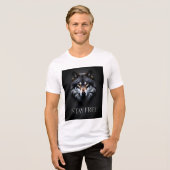 Lone Wolf Design - Blijf gratis Tri-Blend Shirt (Voorkant volledig)
