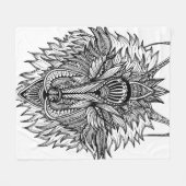 Lone Wolf Fleece Deken (Voorkant (Horizontaal))