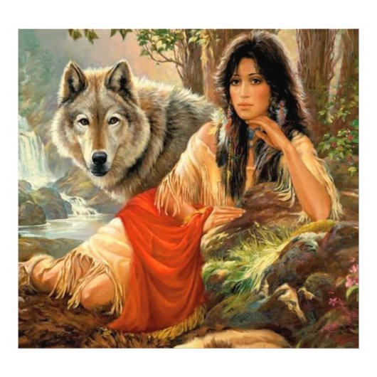 Lone wolf foto afdruk (Voorkant)