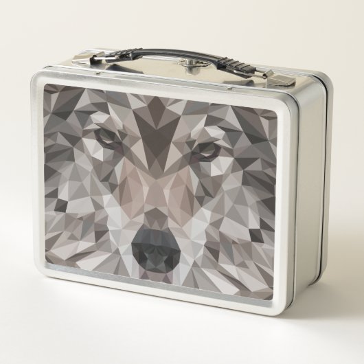 Lone Wolf geometrisch portret (Achterkant)