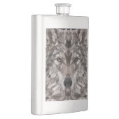 Lone Wolf geometrisch portret Flacon (Rechts)