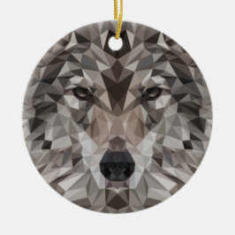 Lone Wolf geometrisch portret Keramisch Ornament