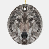 Lone Wolf geometrisch portret Keramisch Ornament (Links)