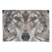 Lone Wolf geometrisch portret Kussensloop (Voorkant-Links)
