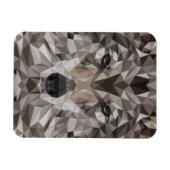 Lone Wolf geometrisch portret Magneet (Horizontaal)