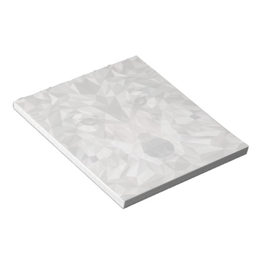 Lone Wolf geometrisch portret Notitieblok (Schuin)