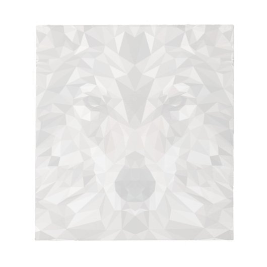 Lone Wolf geometrisch portret Notitieblok (Voorkant)
