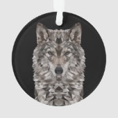 Lone Wolf geometrisch portret Ornament (achterkant)