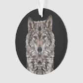 Lone Wolf geometrisch portret Ornament (voorkant)