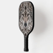 Lone Wolf geometrisch portret Pickleball Paddle (Links)