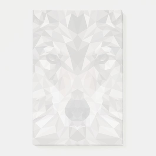 Lone Wolf geometrisch portret Post-it® Notes (Voorkant)