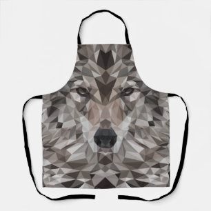 Lone Wolf geometrisch portret Schort