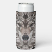 Lone Wolf geometrisch portret Seltzer Blikjeskoeler (Seltzer Achterkant)