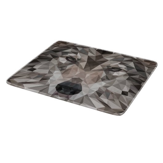 Lone Wolf geometrisch portret Snijplank (Hoek)