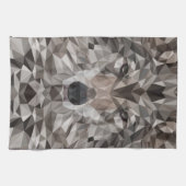 Lone Wolf geometrisch portret Theedoek (Horizontaal)