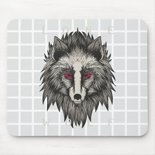 Lone Wolf Grid Muismat (Voorkant)