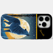 Lone Wolf huilt bij de maan Case-Mate iPhone Case (Achterkant (horizontaal))