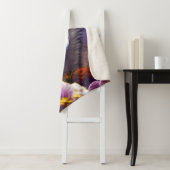 Lone Wolf in de nacht Sherpa Deken (In situ)