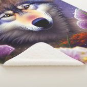 Lone Wolf in de nacht Sherpa Deken (3/4)