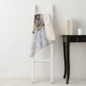 Lone Wolf in Snow Sherpa Deken (In situ)