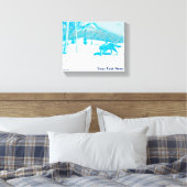 Lone Wolf in WInter Canvas Afdruk (Insitu (Slaapkamer))