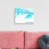 Lone Wolf in WInter Canvas Afdruk (Insitu (Woonkamer))