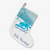 Lone Wolf in WInter - Feliz Navidad Kleine Kerstsok (Voorkant (Hangend))