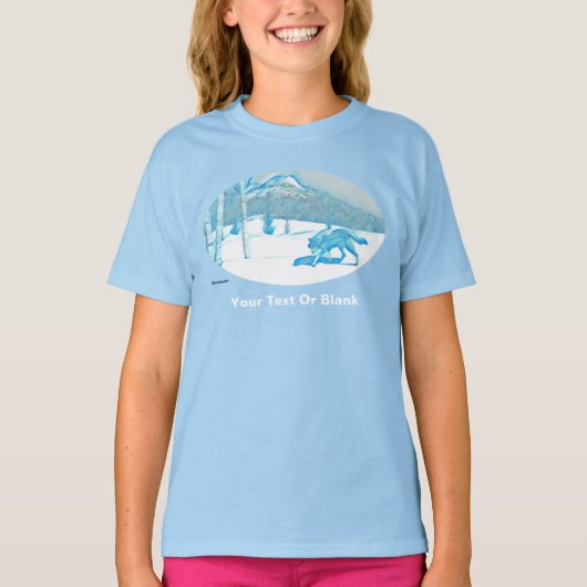 Lone Wolf in Winter T-shirt (Voorkant)